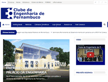 Tablet Screenshot of clubedeengenhariadepe.com.br